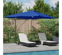 Berkfield Home Azure Blue Cantilever Umbrella Azure blue Polyester canopy Large Berkfield Home Blue