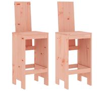 Berkfield Home Bar Stools 2 pcs 40x42x120 cm Solid Wood Douglas in Brown | Size: 40 x 42 x 120 cm Berkfield Home Brown 40 x 42 x 120 cm