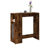 Berkfield Home Bar Table with Racks Smoked Oak 101x40x103.5 cm Engineered Wood in Brown Berkfield Home Brown 101x40x103.5 cm