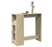 Berkfield Home Bar Table with Racks Sonoma Oak 101x40x103.5 cm Engineered Wood in Brown Berkfield Home Brown 101x40x103.5 cm