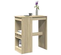 Berkfield Home Bar Table with Racks Sonoma Oak 90x47.5x103.5 cm Engineered Wood in Brown Berkfield Home Brown 90x47.5x103.5 cm