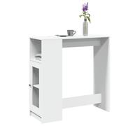 Berkfield Home Bar Table with Racks White 101x40x103.5 cm Engineered Wood Berkfield Home White 101x40x103.5 cm