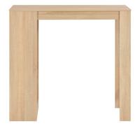 Berkfield Home Bar Table with Shelf Oak 110x50x103 cm in Light Brown | Size: 110 x 50 x 103 cm Berkfield Home Light Brown 110 x 50 x 103 cm