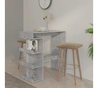 Berkfield Home Bar Table with Storage Rack Concrete Grey 100x50x101.5cm Engineered Wood | Size: 100x50x101.5 cm Berkfield Home Grey 100x50x101.5 cm