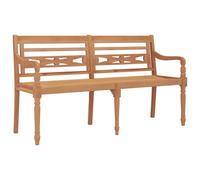 Berkfield Home Batavia Bench 150 cm Solid Wood Teak in Brown Berkfield Home Brown