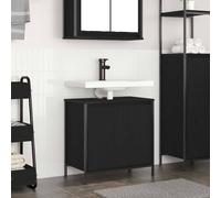 Berkfield Home Bathroom Basin Cabinet Black 60x34.5x60 cm Berkfield Home Black 60x34.5x60 cm