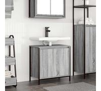 Berkfield Home Bathroom Basin Cabinet Grey Sonoma 60x34.5x60 cm Berkfield Home Grey 60x34.5x60 cm