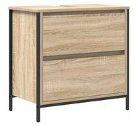 Berkfield Home Bathroom Basin Cabinet with Drawers Sonoma Oak 60x34.5x60 cm in Brown Berkfield Home Brown 60x34.5x60 cm
