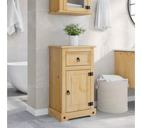 Berkfield Home Bathroom Cabinet Corona 45x33x80 cm Solid Wood Pine in Brown | Size: 45 x 33 x 80 cm Berkfield Home Brown 45 x 33 x 80 cm