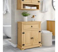 Berkfield Home Bathroom Cabinet Corona 70x33x80 cm Solid Wood Pine in Brown | Size: 70 x 33 x 80 cm Berkfield Home Brown 70 x 33 x 80 cm