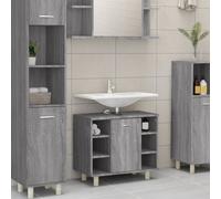 Berkfield Home Bathroom Cabinet Grey Sonoma 60x32x53.5 cm Engineered Wood Berkfield Home Grey 60x32x53.5 cm