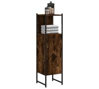 Berkfield Home Bathroom Cabinet Smoked Oak 33x33x120.5 cm Engineered Wood in Brown Berkfield Home Brown 33x33x120.5 cm