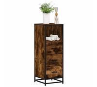 Berkfield Home Bathroom Cabinet Smoked Oak 35x37.5x100 cm Engineered Wood in Brown Berkfield Home Brown 35x37.5x100 cm