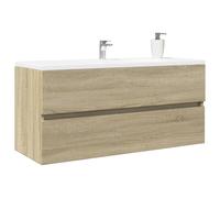 Berkfield Home Bathroom Sink Cabinet Sonoma Oak 100x38.5x45 cm Engineered Wood in Brown Berkfield Home Brown 100x38.5x45 cm