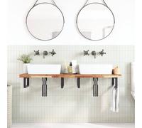 Berkfield Home Bathroom Vanity Top Oil Finished 160x40x4 cm Solid Wood Acacia in Brown | Size: 160 x 40 x 4 cm Berkfield Home Brown 160 x 40 x 4 cm