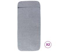 Berkfield Home Beach Towels 2 pcs Grey 75x200 cm Fabric 400 GSM Berkfield Home Grey