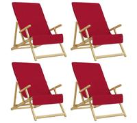Berkfield Home Beach Towels 4 pcs Burgundy 60x135 cm Fabric 400 GSM Berkfield Home Burgundy