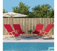 Berkfield Home Beach Towels 4 pcs Burgundy 60x135 cm Fabric 400 GSM in Red Berkfield Home Red