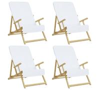 Berkfield Home Beach Towels 4 pcs White 60x135 cm Fabric 400 GSM Berkfield Home White