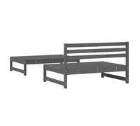 Berkfield Home Beautiful 2 Piece Garden Lounge Set Grey Solid Wood Pine Berkfield Home Grey