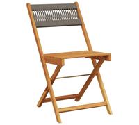 Berkfield Home Beautiful 3 Piece Bistro Set Grey Polypropylene & Solid Wood Berkfield Home Grey