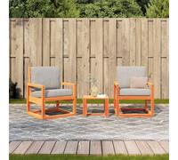 Berkfield Home Beautiful 3 Piece Garden Lounge Set Wax Brown Solid Wood Pine Berkfield Home Brown