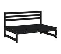 Berkfield Home Beautiful 4 Piece Garden Lounge Set Black Solid Wood Pine Berkfield Home Black