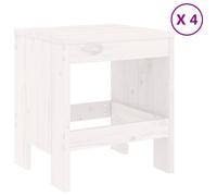 Berkfield Home Beautiful 5 Piece Garden Dining Set White Solid Wood Pine Berkfield Home White