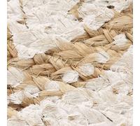 Berkfield Home Beautiful Area Rug Braided Jute Printed 210 cm Round in Beige | Size: 100 cm diameter Berkfield Home Beige 100 cm diameter