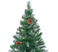 Berkfield Home Beautiful Artificial Pre-lit Christmas Tree with Ball Set Pinecon in Green Berkfield Home Green