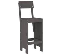 Berkfield Home Beautiful Bar Stools 2 pcs Grey 40x48.5x115.5 cm Solid Wood Pine Berkfield Home Grey 40x48.5x115.5 cm