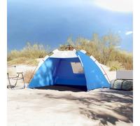 Berkfield Home Beautiful Beach Tent 2-Person Azure Blue Quick Release Waterproof Berkfield Home Blue