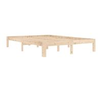 Berkfield Home Beautiful Bed Frame Solid Wood Pine 140x200 cm in Natural Berkfield Home Natural 140x200 cm