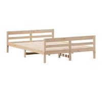 Berkfield Home Beautiful Bed Frame without Mattress 120x200 cm Solid Wood Pine in Natural | Size: Small Double Berkfield Home Natural Small Double