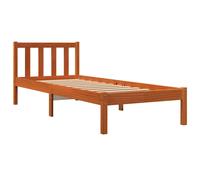 Berkfield Home Beautiful Bed Frame without Mattress Wax Brown 100x200 cm Solid W Berkfield Home Brown 100x200 cm