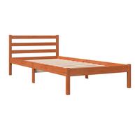 Berkfield Home Beautiful Bed Frame without Mattress Wax Brown 90x200 cm Solid Wo Berkfield Home Brown 90x200 cm