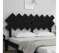 Berkfield Home Beautiful Bed Headboard Black 159.5x3x80.5 cm Solid Wood Pine Berkfield Home Black 159.5x3x80.5 cm