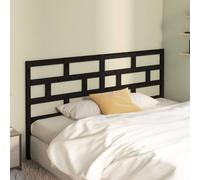 Berkfield Home Beautiful Bed Headboard Black 206x4x100 cm Solid Wood Pine | Size: 206 x 4 x 100 cm Berkfield Home Black 206 x 4 x 100 cm