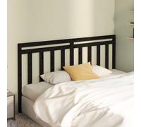 Berkfield Home Beautiful Bed Headboard Black 206x4x100 cm Solid Wood Pine | Size: 206 x 4 x 100 cm Berkfield Home Black 206 x 4 x 100 cm
