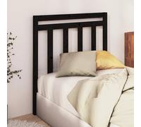 Berkfield Home Beautiful Bed Headboard Black 95x4x100 cm Solid Wood Pine | Size: 95 x 4 x 100 cm Berkfield Home Black 95 x 4 x 100 cm