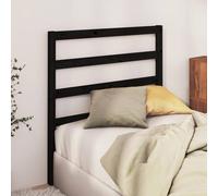 Berkfield Home Beautiful Bed Headboard Black 95x4x100 cm Solid Wood Pine | Size: 95 x 4 x 100 cm Berkfield Home Black 95 x 4 x 100 cm