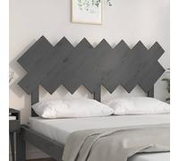 Berkfield Home Beautiful Bed Headboard Grey 151.5x3x81 cm Solid Wood Pine Berkfield Home Grey 151.5x3x81 cm
