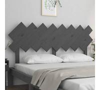 Berkfield Home Beautiful Bed Headboard Grey 159.5x3x80.5 cm Solid Wood Pine Berkfield Home Grey 159.5x3x80.5 cm