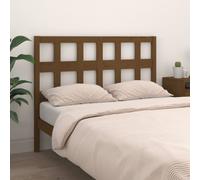 Berkfield Home Beautiful Bed Headboard Honey Brown 125.5x4x100 cm Solid Wood Pine Berkfield Home Brown 125.5x4x100 cm