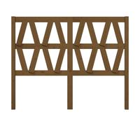 Berkfield Home Beautiful Bed Headboard Honey Brown 126x4x100 cm Solid Wood Pine | Size: 126 x 4 x 100 cm Berkfield Home Brown 126 x 4 x 100 cm