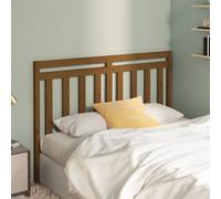 Berkfield Home Beautiful Bed Headboard Honey Brown 126x4x100 cm Solid Wood Pine | Size: 126 x 4 x 100 cm Berkfield Home Brown 126 x 4 x 100 cm
