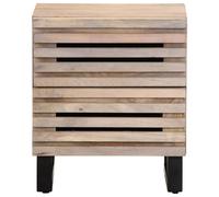 Berkfield Home Beautiful Bedside Cabinet 40x33x46 cm Solid Wood Bleached Mango in Light Tan | Size: 40 x 33 x 46 cm Berkfield Home Light Tan 40 x 33 x 46 cm