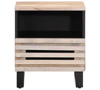 Berkfield Home Beautiful Bedside Cabinet 40x33x46 cm Solid Wood Bleached Mango in Light Tan | Size: 40 x 33 x 46 cm Berkfield Home Light Tan 40 x 33 x 46 cm