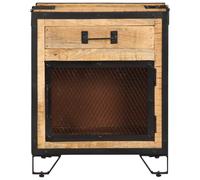 Berkfield Home Beautiful Bedside Cabinet 43x30x51 cm Solid Rough Mango Wood in Brown | Size: 43 x 30 x 51 cm Berkfield Home Brown 43 x 30 x 51 cm