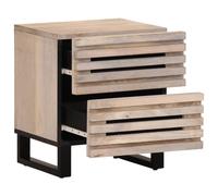 Berkfield Home Beautiful Bedside Cabinets 2 pcs 40x33x46 cm Solid Wood Bleached Mango in Light Tan | Size: 40 x 33 x 46 cm Berkfield Home Light Tan 40 x 33 x 46 cm
